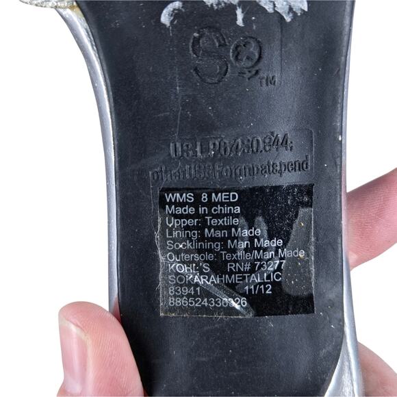 SO 8M Silver Strappy Sandals - Picture 6 of 9